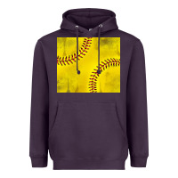 Plum distressed softball pattern Heavyweight Hoodie - TumblerDesignByShophia