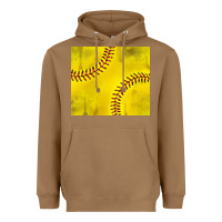 Toasted Coconut distressed softball pattern Heavyweight Hoodie - TumblerDesignByShophia