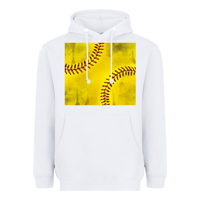Distressed Softball Pattern Heavyweight Hoodie by TumblerDesignByShophia | Teevron