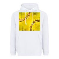 White distressed softball pattern Heavyweight Hoodie - TumblerDesignByShophia