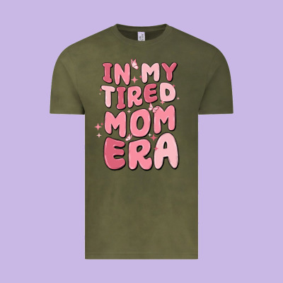 In My Tired Mom Era Vintage Tee Designed By Maliassmallbusiness