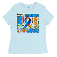 Baby Blue autism  words Ladies Tee - AdoDesignShop