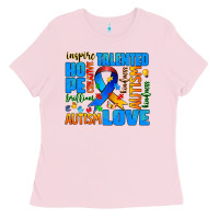 Bubblegum Pink autism  words Ladies Tee - AdoDesignShop