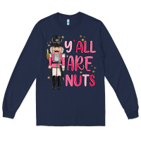 Navy yall are nuts Long Sleeve Tee - MaliasSmallBusiness