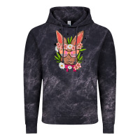 Cloud Black bunny with floral Vintage Hoodie - MaliasSmallBusiness