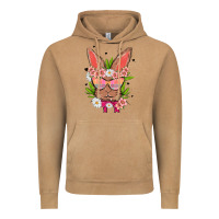Vintage Camel bunny with floral Vintage Hoodie - MaliasSmallBusiness