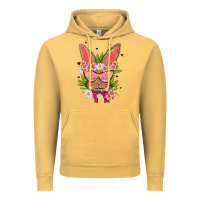 Bunny With Floral Vintage Hoodie | Teevron