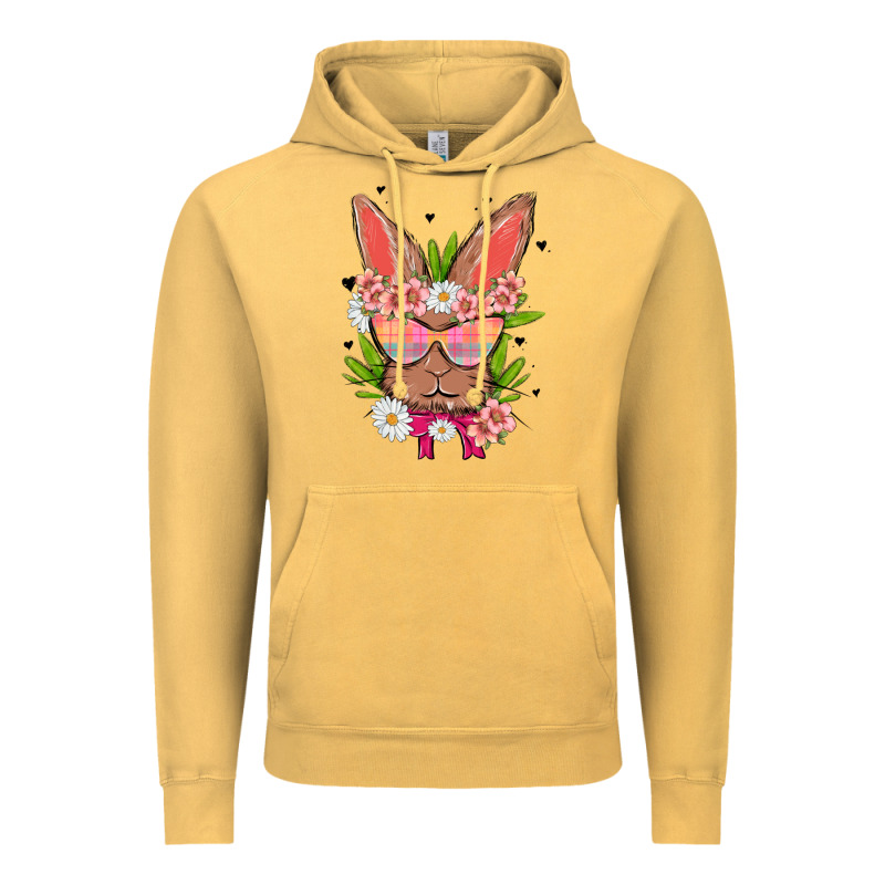 Bunny With Floral Vintage Hoodie by MaliasSmallBusiness | Teevron