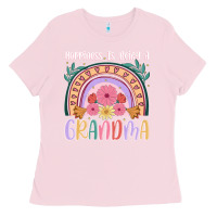 Bubblegum Pink happiness is being a grandma Ladies Tee - JahusDesignShop