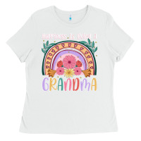 White happiness is being a grandma Ladies Tee - JahusDesignShop