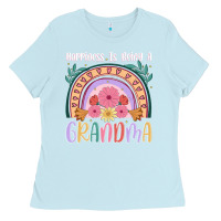 Baby Blue happiness is being a grandma Ladies Tee - JahusDesignShop