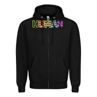Black HUMAN Zipper Hoodie - Bettercallsaul