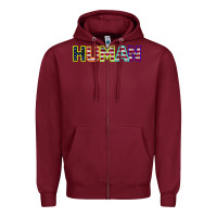 Burgundy HUMAN Zipper Hoodie - Bettercallsaul