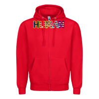 Red HUMAN Zipper Hoodie - Bettercallsaul