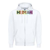 White HUMAN Zipper Hoodie - Bettercallsaul