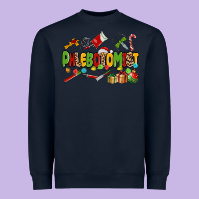 Christmas Phlebotomist Heavyweight Sweatshirt Designed By Maliassmallbusiness