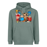 Sage Hockey coffee cups Heavyweight Hoodie - HowdyJamesFarm