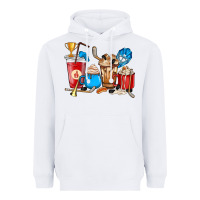 White Hockey coffee cups Heavyweight Hoodie - HowdyJamesFarm