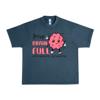 Midnight Navy sorry brain full Urban Heavy Tee - MaliasSmallBusiness