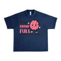 Navy sorry brain full Urban Heavy Tee - MaliasSmallBusiness
