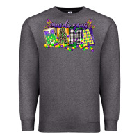 Charcoal Heather mardi gras mama Premium Sweatshirt - CowGirlArtShop
