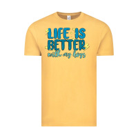 Vintage Mustard life is better with my boys Vintage Tee - MaliasSmallBusiness