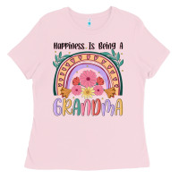 Bubblegum Pink happiness is being a grandma Ladies Tee - JahusDesignShop