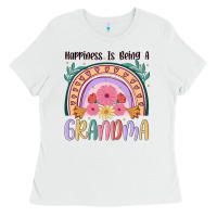 White happiness is being a grandma Ladies Tee - JahusDesignShop