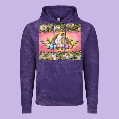Easter Bunny And Eggs Vintage Hoodie Designed By Ranaportraitstore