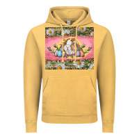 Vintage Mustard Easter bunny and eggs Vintage Hoodie - RanaPortraitStore