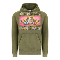 Vintage Olive Easter bunny and eggs Vintage Hoodie - RanaPortraitStore