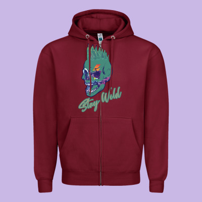 Stay Wild Zipper Hoodie Designed By Bettercallsaul