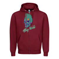 Burgundy Stay Wild Zipper Hoodie - Bettercallsaul