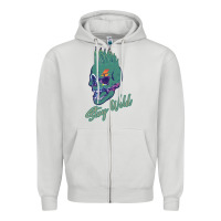 Dove Grey Stay Wild Zipper Hoodie - Bettercallsaul