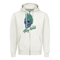 Oatmeal Heather Stay Wild Zipper Hoodie - Bettercallsaul