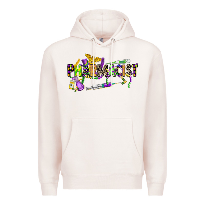 Mardi Gras Pharmacist Premium Hoodie by CowGirlArtShop | Teevron