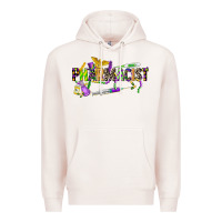 Pale Pink mardi gras pharmacist Premium Hoodie - CowGirlArtShop