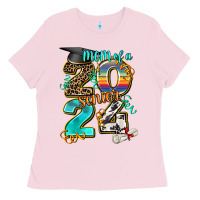 Bubblegum Pink 2024 graduate leopard Ladies Tee - AdoDesignShop
