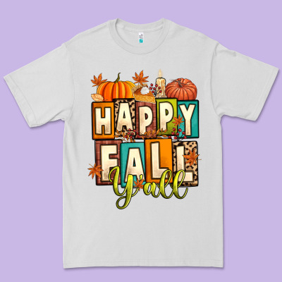 Happy Fall Y'all Premium Tee Designed By Artiststas