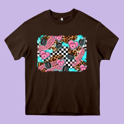 Race Day Background Heavy Core Tee Designed By Adodesignshop