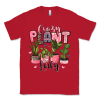 Red crazy plant lady houseplants Classic Tee - JahusDesignShop