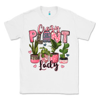 White crazy plant lady houseplants Classic Tee - JahusDesignShop