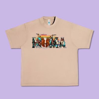 Longhorn Mama Urban Heavy Tee Designed By Adodesignshop
