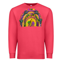Cardinal mardi gras rainbow and fleur de lis Premium Sweatshirt - CowGirlArtShop