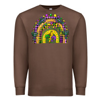 Chestnut mardi gras rainbow and fleur de lis Premium Sweatshirt - CowGirlArtShop