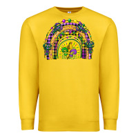 Lemon mardi gras rainbow and fleur de lis Premium Sweatshirt - CowGirlArtShop