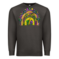 Smoke mardi gras rainbow and fleur de lis Premium Sweatshirt - CowGirlArtShop