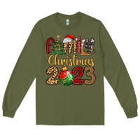 Army Green family christmas 2023 Long Sleeve Tee - MaliasSmallBusiness