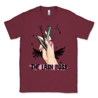 Burgundy the lash boss Classic Tee - MaliasSmallBusiness