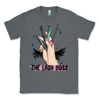 Charcoal Heather the lash boss Classic Tee - MaliasSmallBusiness